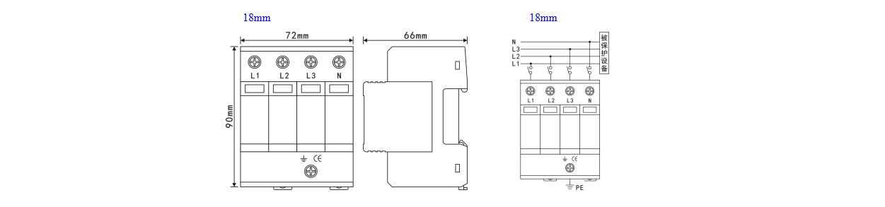 BNG-40/4P浪涌保護(hù)器png